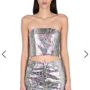 ROTATE birger christensen snake skin tube top